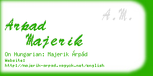 arpad majerik business card
